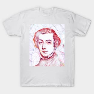 Alexis de Tocqueville Portrait | Alexis de Tocqueville Artwork | Line Art T-Shirt